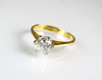 Lot 269 - An 18ct gold single stone diamond ring, the...