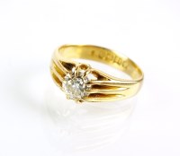 Lot 304 - An 18ct gold Gentleman's single stone diamond...