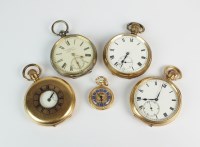 Lot 317 - A collection of four pocket watches,...