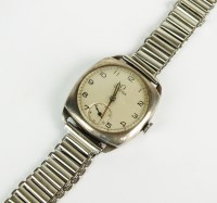 Lot 333 - A Gentleman's silver cased Omega wristwatch,...