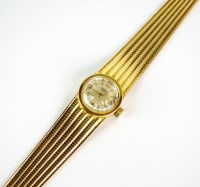 Lot 349 - A Lady's Aureole bracelet watch, stamped...