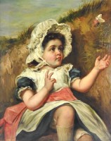 Lot 396 - John Thomas Peele (1822-1897) Young girl in a...