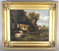 Lot 417 - English school, early 19th century Pastoral...