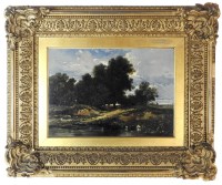 Lot 421 - William James Muller (1812-1845) Woodland pond,...