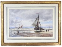 Lot 491 - Thomas Bush Hardy (1842-1897) Low tide,...