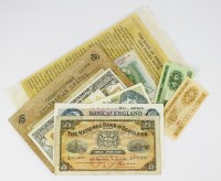 Lot 586 - A collection of banknotes, provincial, bank of...