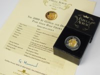 Lot 646 - The 2009 St George and Dragon pure gold proof...