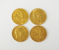 Lot 662 - Three Edward VII sovereigns, dated 1907 x 2...