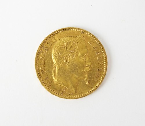 Lot 675 - France, Napoleon III, 20 francs, dated 1864 A,...