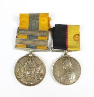 Lot 698 - A medal pair, comprising; Queen's Sudan medal...