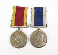 Lot 701 - A medal pair, comprising; China War medal 1900,...