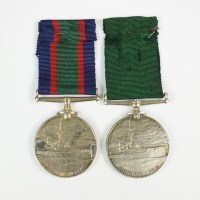 Lot 703 - Two Royal Naval reserve long service and good...