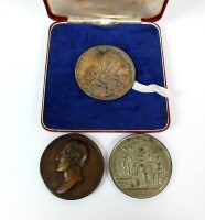 Lot 730 - A William IV white metal Coronation medallion,...