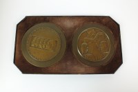 Lot 746 - A pair of bronze uniface medallions; 'Epreuve...