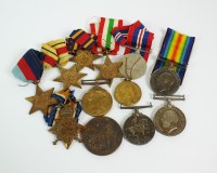 Lot 753 - A collection World War I medals, comprising;...