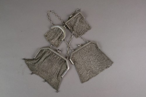 Lot 27 - A silver mesh purse, London Chain Bag Co Ltd,...