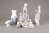 Lot 39 - Two trays of Lladro, Lladro style and Royal...