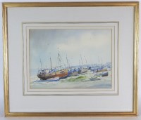 Lot 186 - Sidney Cardew (1931-2017) Fishing boats on a...