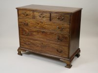 Lot 244 - A George III mahogany chest of three short and...