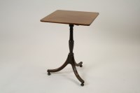 Lot 258 - A mahogany tilt top tripod table part George...