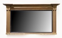 Lot 264 - A 19th century gilded overmantel mirror, the...