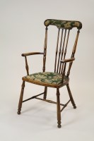 Lot 267 - A stained beech framed open armchair, late...