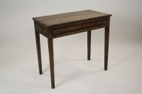 Lot 282 - A George III oak and mahogany crossbanded side...