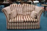 Lot 286 - A Knowle style two seater settee upholstered...