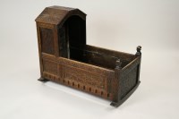 Lot 290 - A vernacular oak cradle 18th/19th century with...