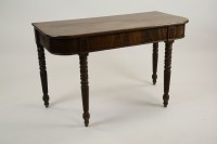 Lot 302 - A Regency mahogany dining table 'D' end, on...