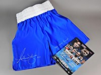 Lot 100 - Anthony Joshua: a signed pair of Geezers...