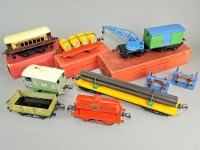 Lot 212 - Hornby O Gauge Pre-War tin plate rolling stock...
