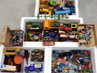 Lot 219 - 4 x boxes containing diecast Dinky, Corgi,...