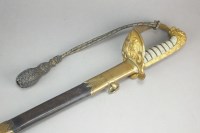 Lot 242 - A Victorian Royal Naval Officers' sword and...