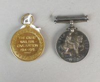 Lot 249 - A pair of World War I medals - War and Victory...