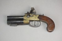 Lot 262 - A flintlock boxlock double-barreled pistol by...