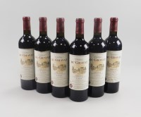 Lot 38 - Six bottles Grand Vin de Bordeaux Chateau du...