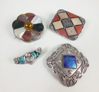 Lot 83 - A Charles Horner silver and enamel plaque...