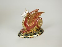Lot 110 - A Royal Crown Derby heraldic paperweight model...