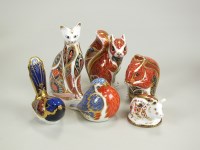 Lot 127 - Royal Crown Derby paperweights to include a...