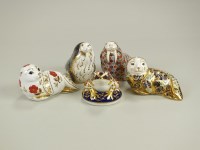 Lot 128 - Royal Crown Derby paperweights to include a...