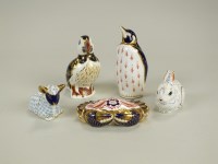 Lot 131 - Royal Crown Derby paperweights to include a...