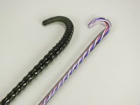 Lot 142 - Two Victorian glass 'friggars' in the form of...
