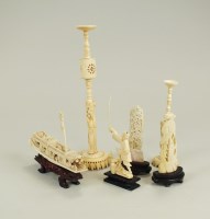 Lot 158 - A Chinese Canton carved ivory model of a...