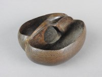 Lot 159 - A coco de mer two part bowl, Seychelles,...