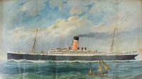 Lot 181 - British school, late 19th century Ocean liner...