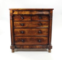 Lot 217 - A Victorian mahogany chest of drawers, the...
