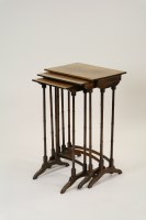 Lot 221 - A nest of three mahogany graduated occasional...