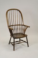Lot 227 - An ash and elm stick back Windsor chair, late...