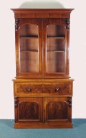 Lot 242 - A Victorian mahogany secretaire bookcase...